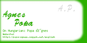 agnes popa business card